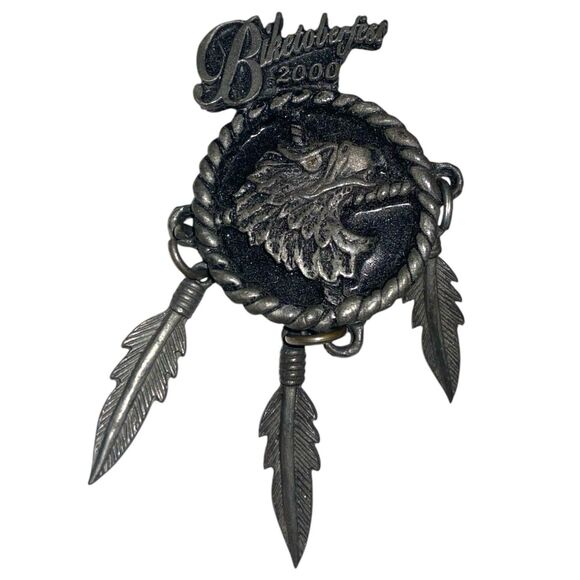 Lot Of 4 Vintage Pewter Biker Rally Pins - Picture 4 of 6